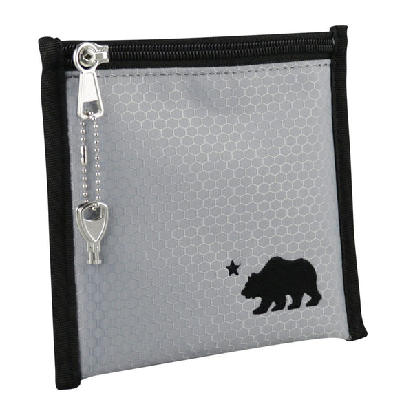 Small gray pouch black logo