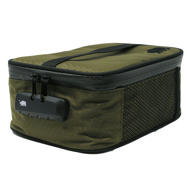 Large olive green soft case lock