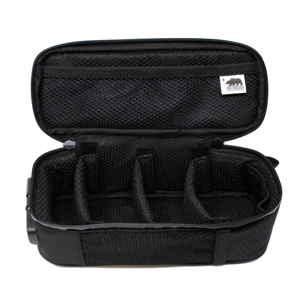 Small black case open