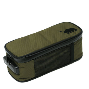 Small olive green case