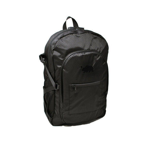 Black backpack black logo